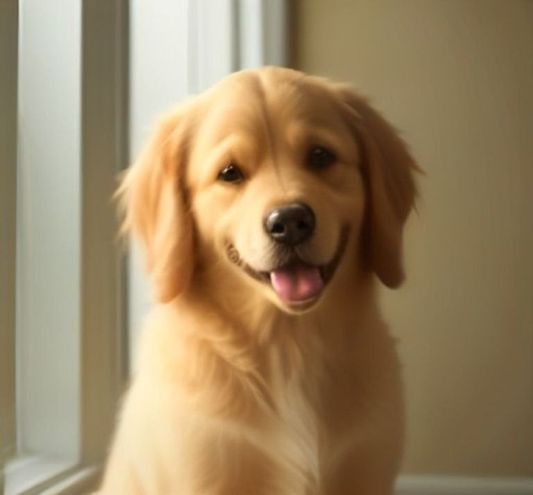 Golden retriever photo used in the Peluniq demo