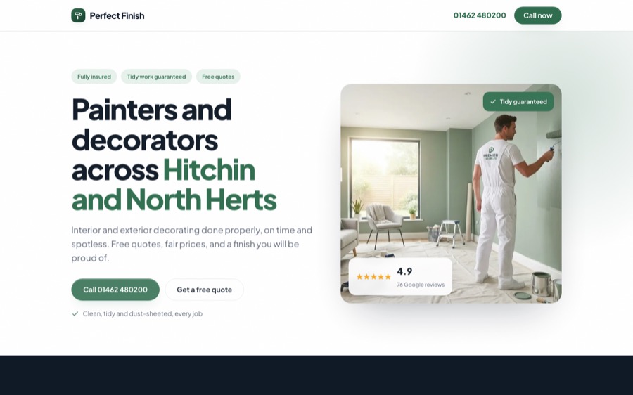Perfect Finish Decorating example template